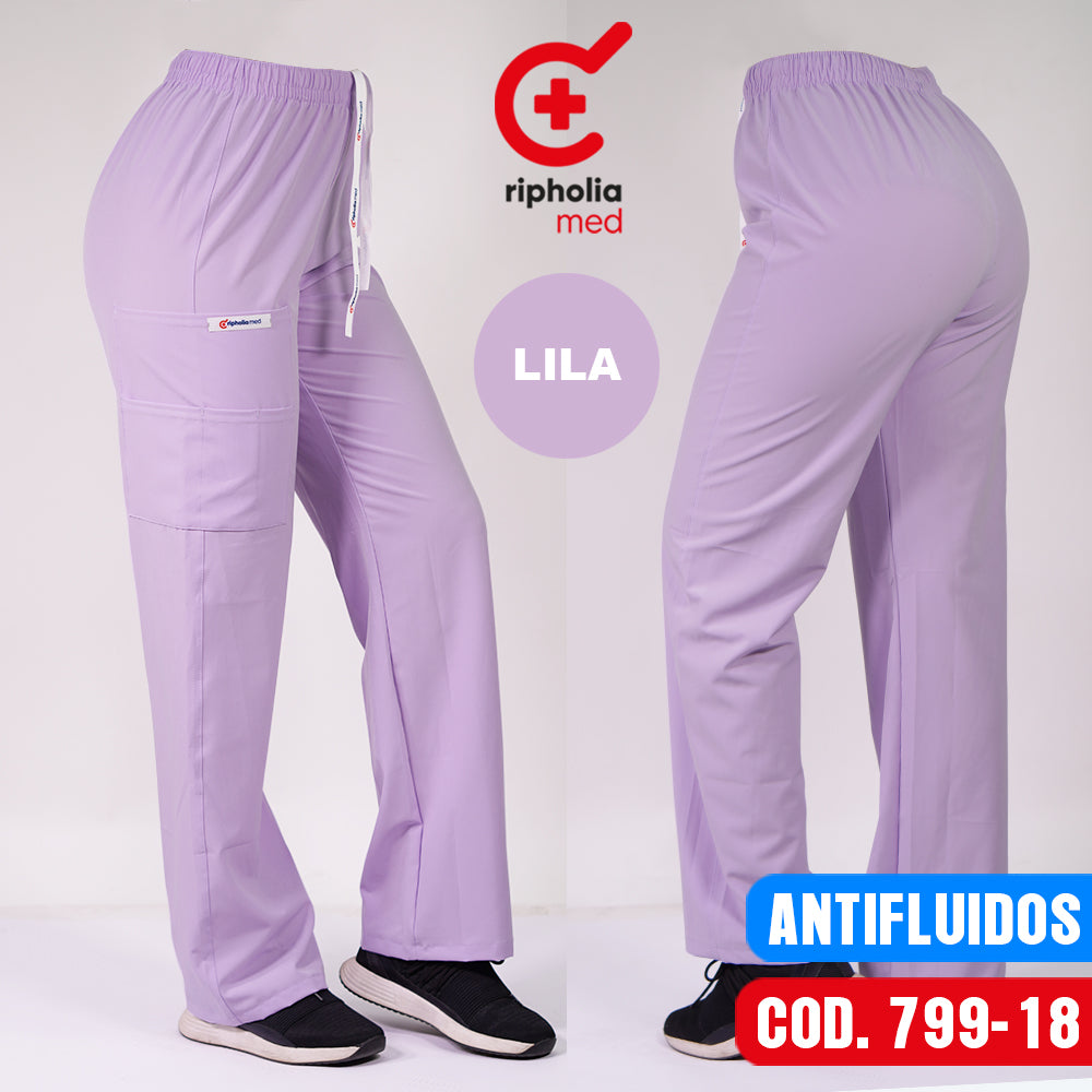 Pantalón Recto Antifluidos Lila