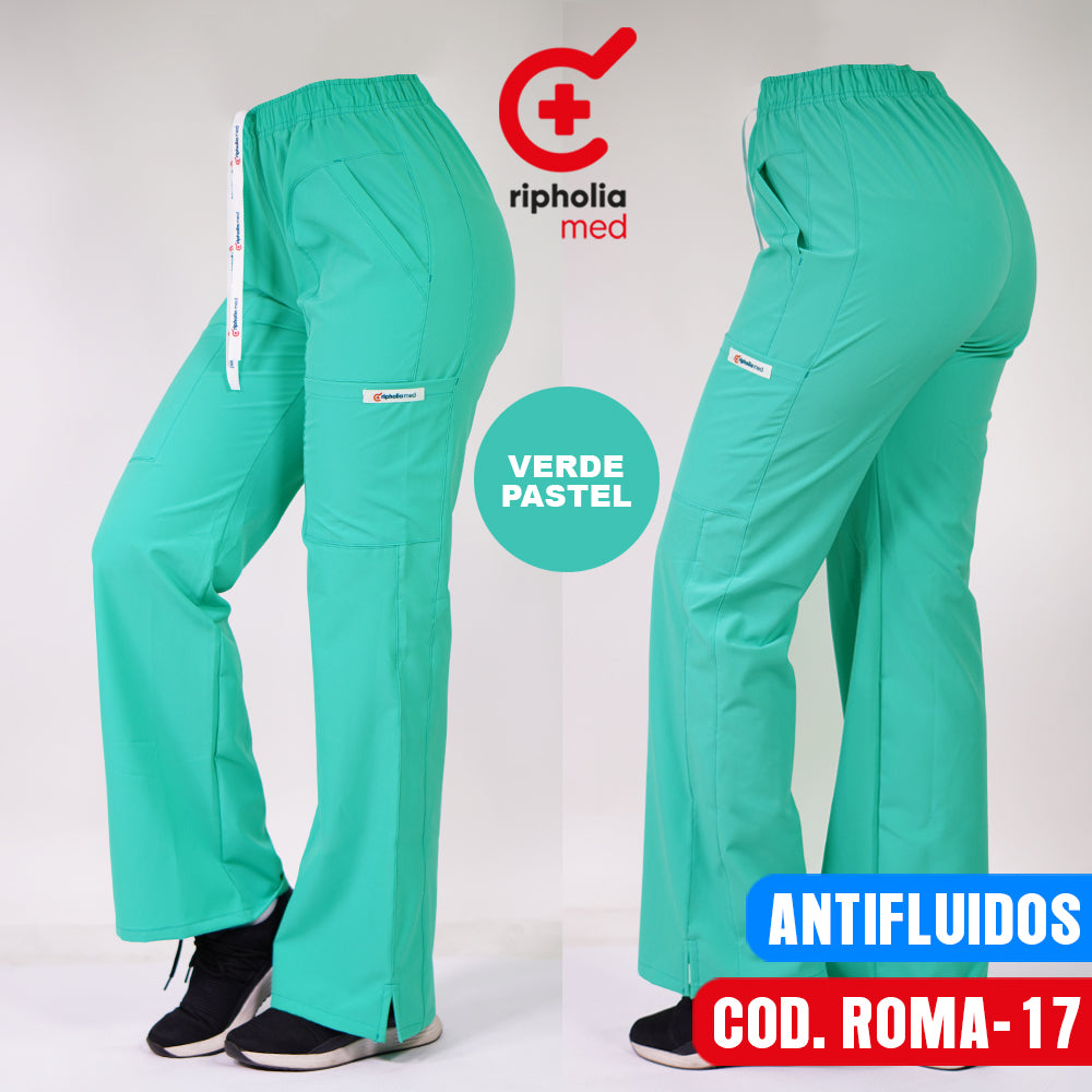 Pantalón Roma Antifluido Verde Pastel