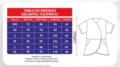 Delantal Elasticado Tulipán Verde Turquesa
