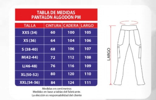 Pantalón Medical Algodón Negro