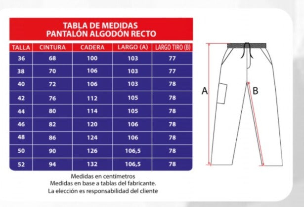 Pantalón Recto Algodón Celeste