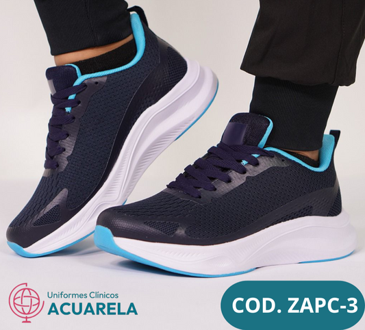 Zapatillas Azul Marino con Celeste