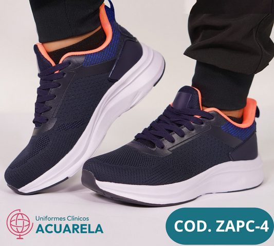 Zapatillas Azul Marino con Naranja