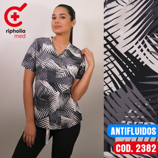 Delantal Estampado Antifluidos Gris