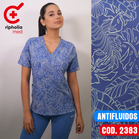 Delantal Estampado Antifluidos Celeste