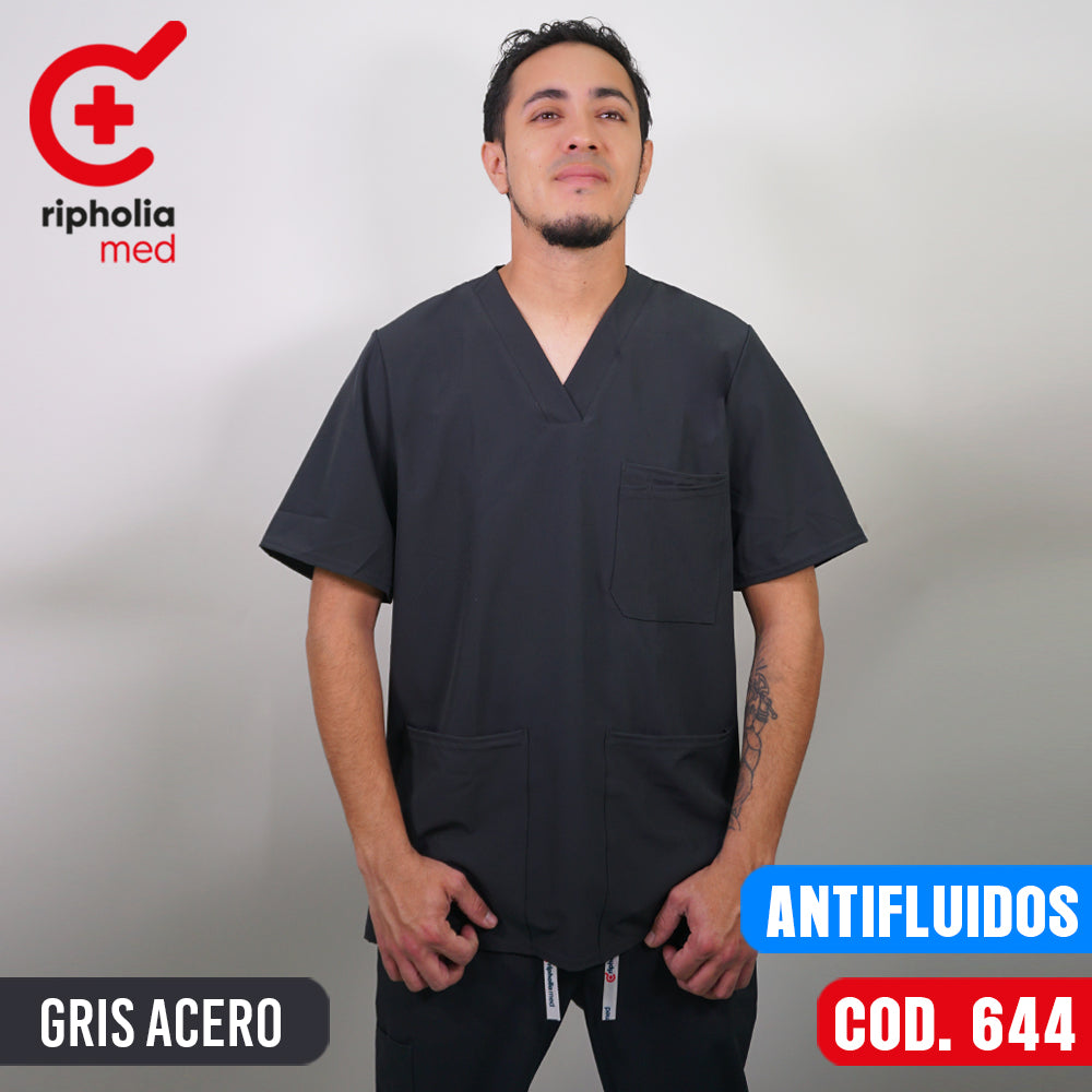 Delantal Antifluido Gris Acero