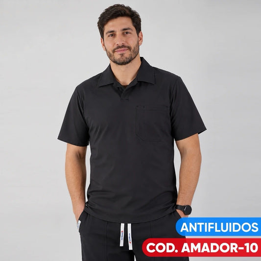 Delantal Antifluido Gris Acero Amador