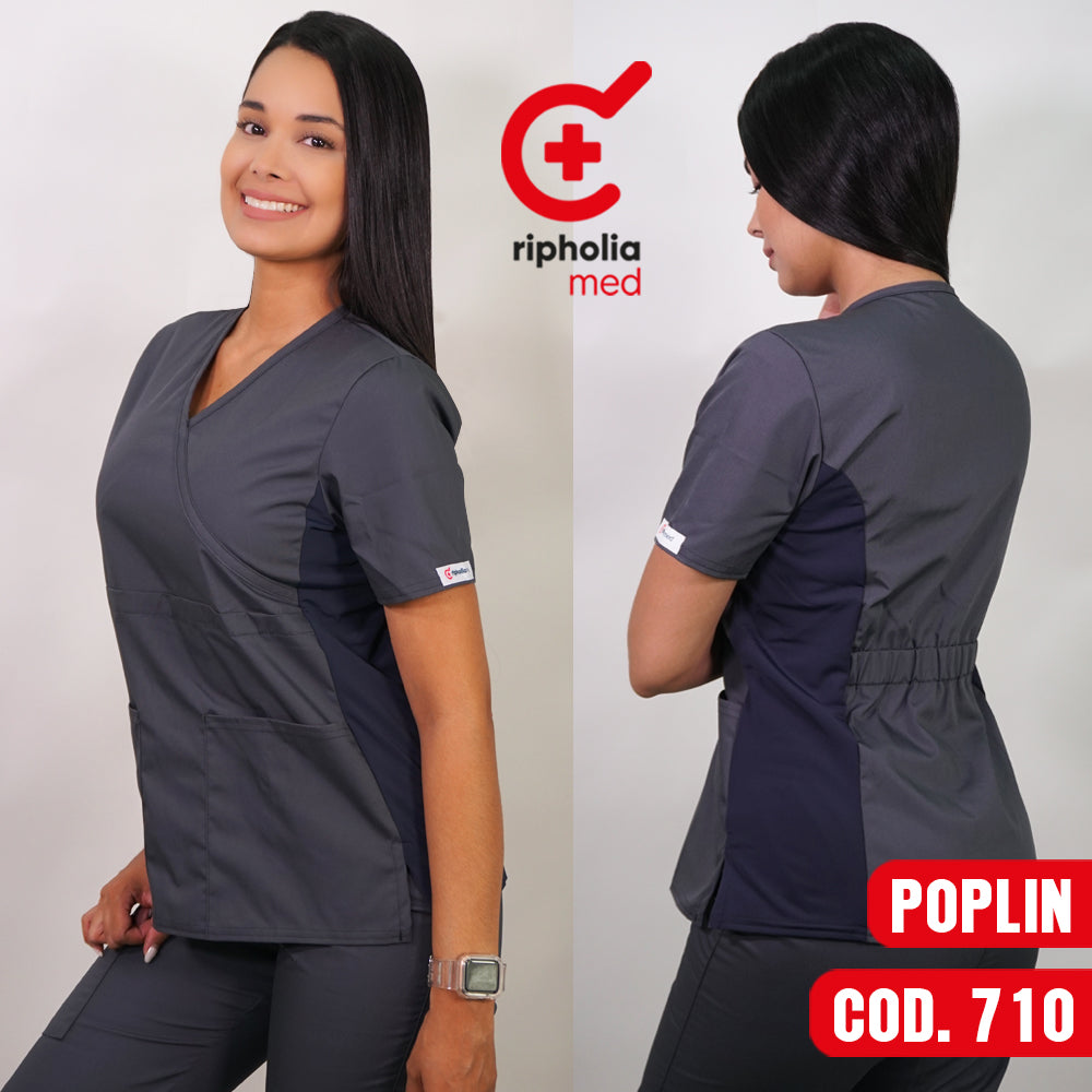 Delantal Poplin Gris