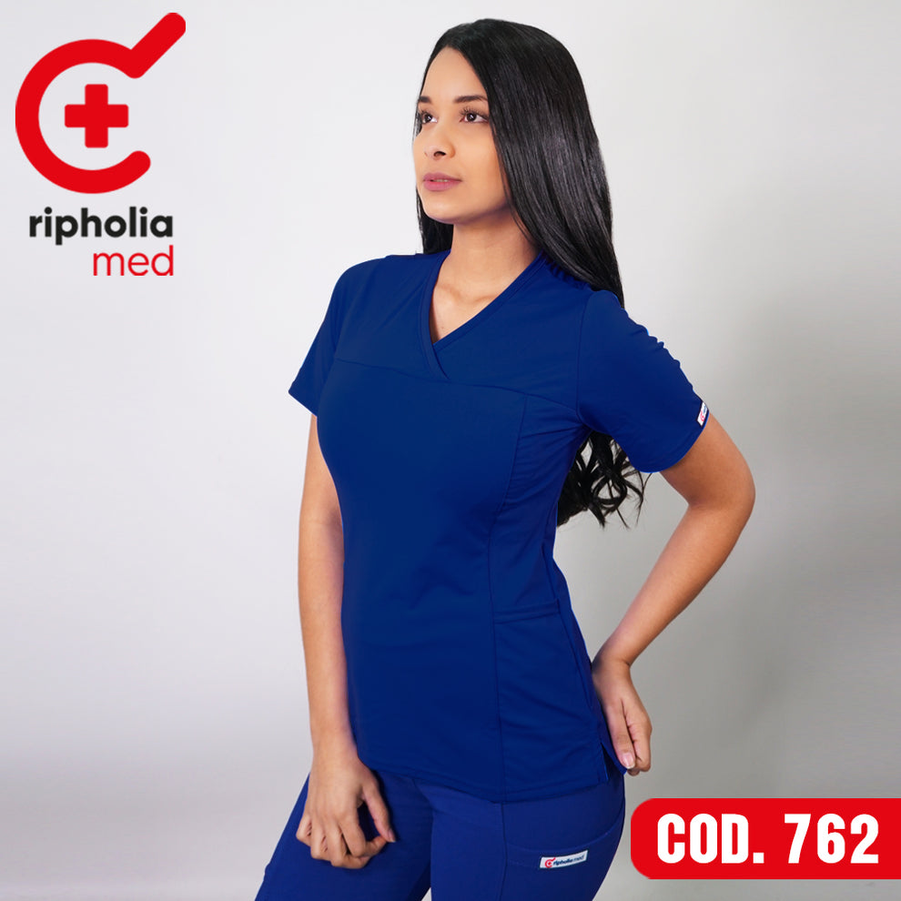 Delantal Elasticado Azul Rey Oscuro – Mundo Clinico Acuarela
