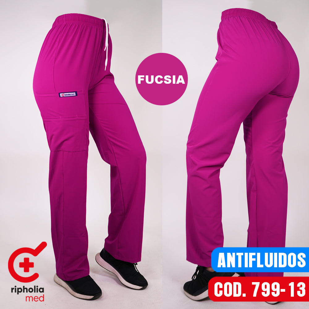 Pantalón Recto Antifluidos Fucsia