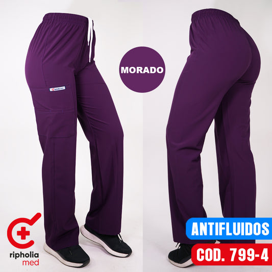 Pantalón Recto Antifluidos Morado