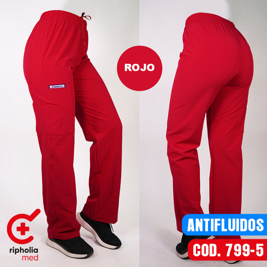 Pantalón Recto Antifluidos Rojo