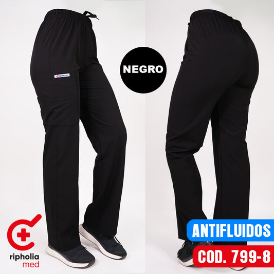 Pantalón Recto Antifluidos Negro