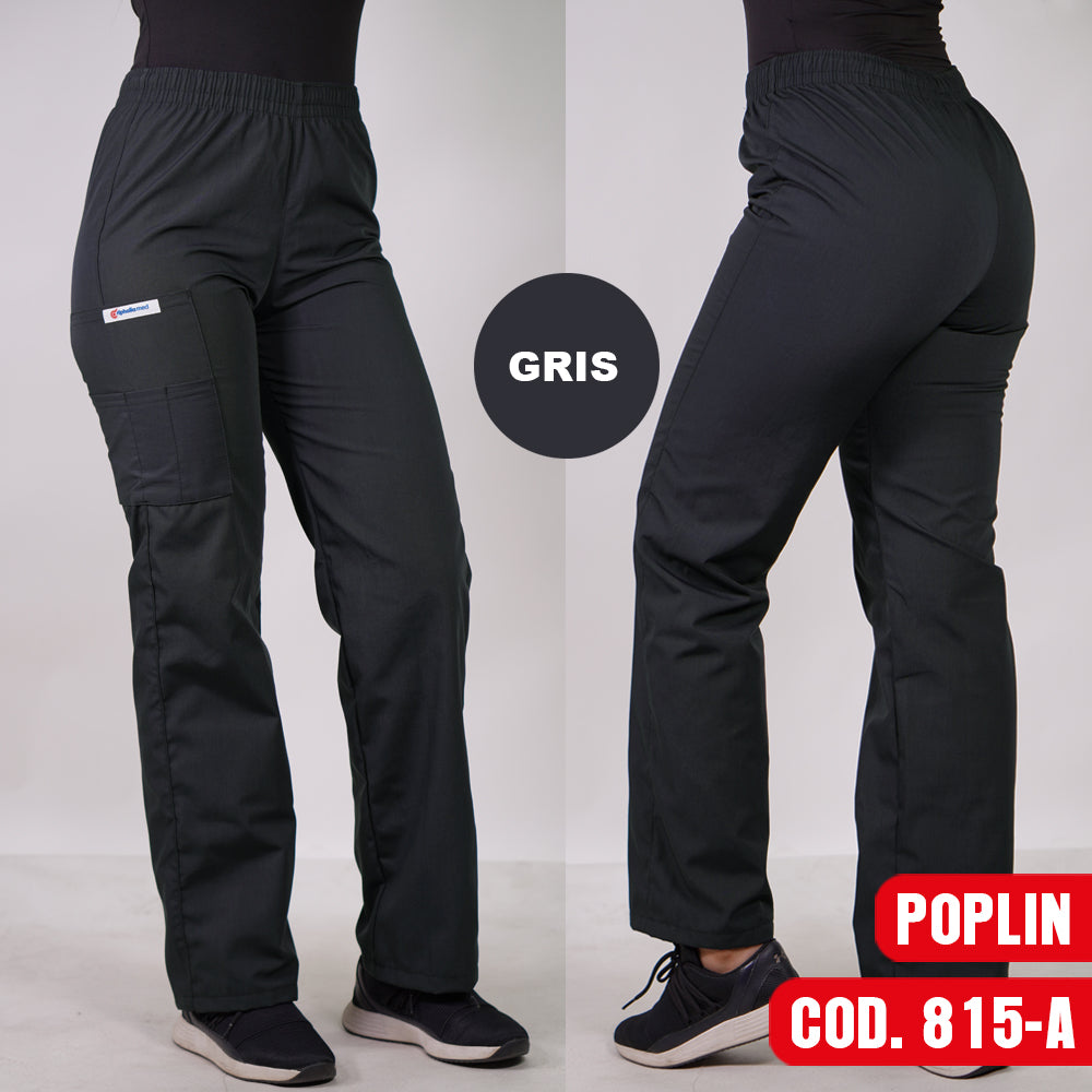 Pantalón Poplin Gris Oscuro