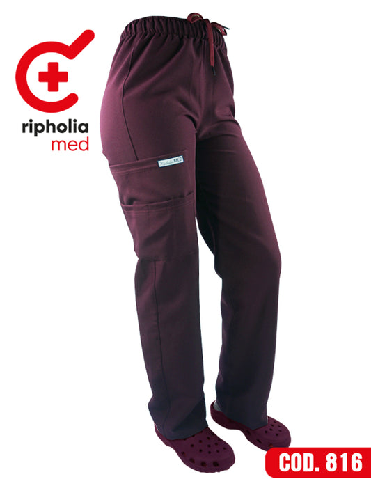 Pantalón Poplin Burdeo