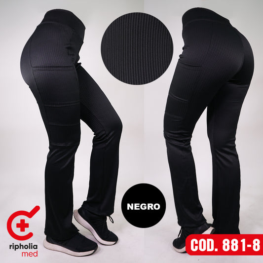 Pantalón RIB Elasticado - Negro