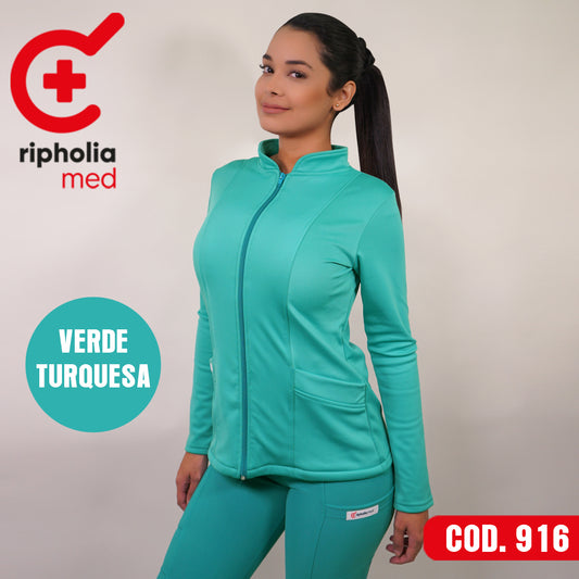 Polerón Spandex Verde Turquesa