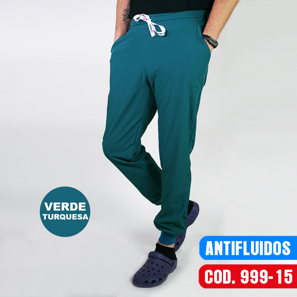 Pantalon Jogger Antifluido Verde Turquesa