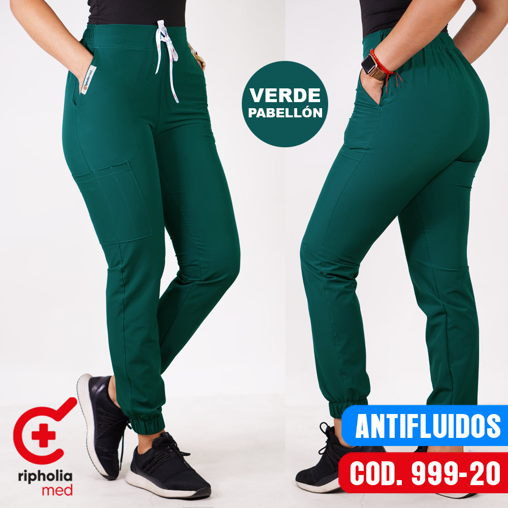 Pantalon Jogger Antifluido Verde Pabellón
