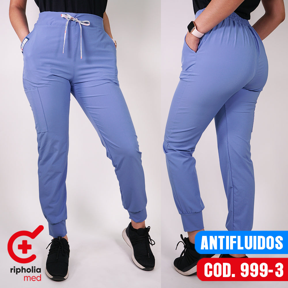 Pantalón Jogger Antifluidos Celeste