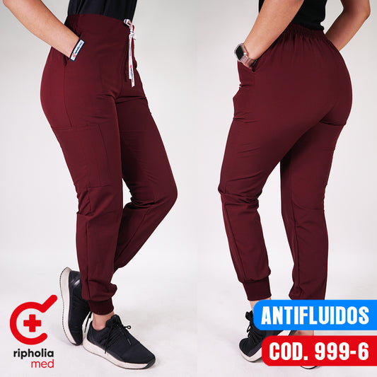 Pantalon Jogger Antifluidos Burdeo