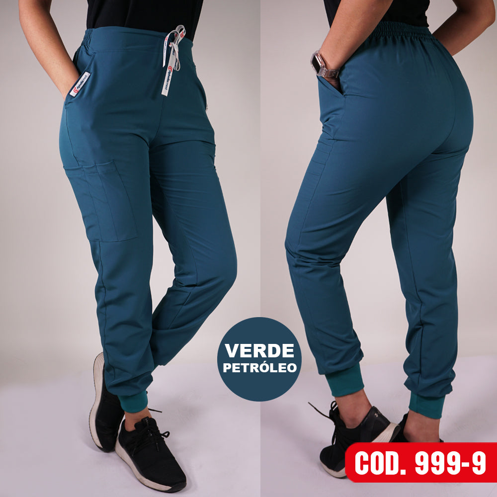 Pantalon Jogger Antifluidos Verde Petroleo