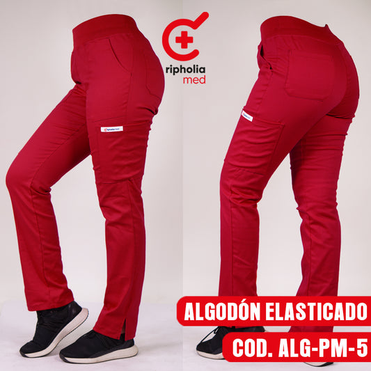 Pantalón Medical Algodón Rojo