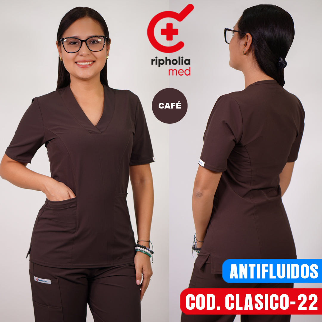 Delantal Clasico Antifluido Café