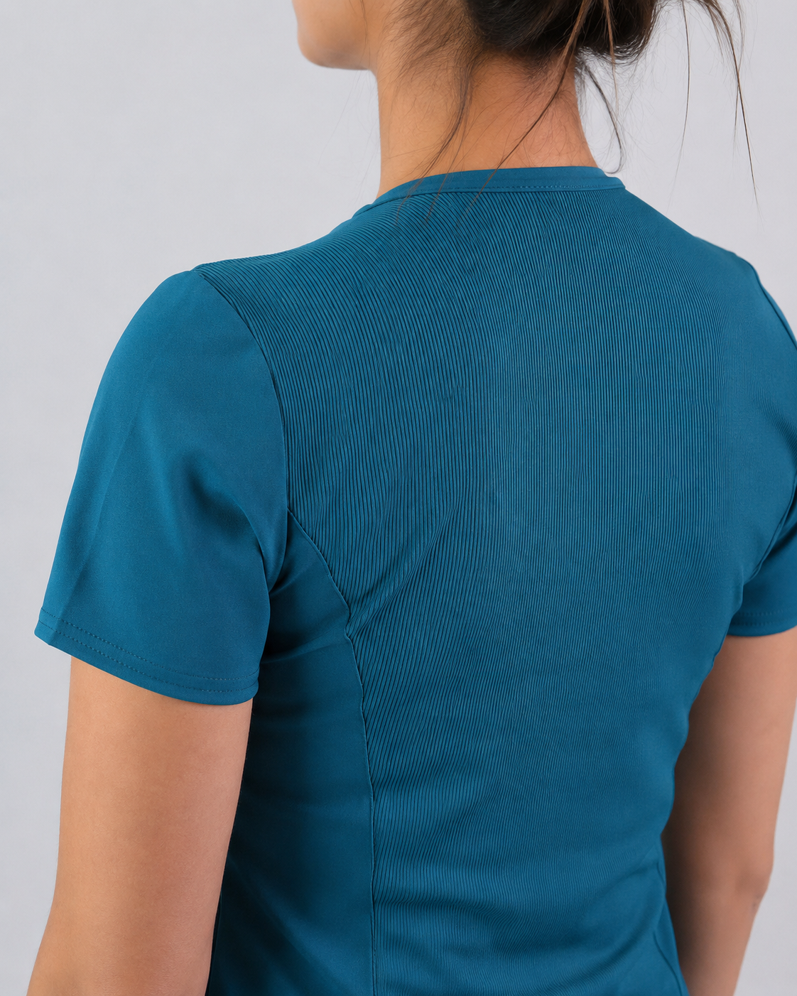 Delantal Antifluido Violeta Verde Petróleo
