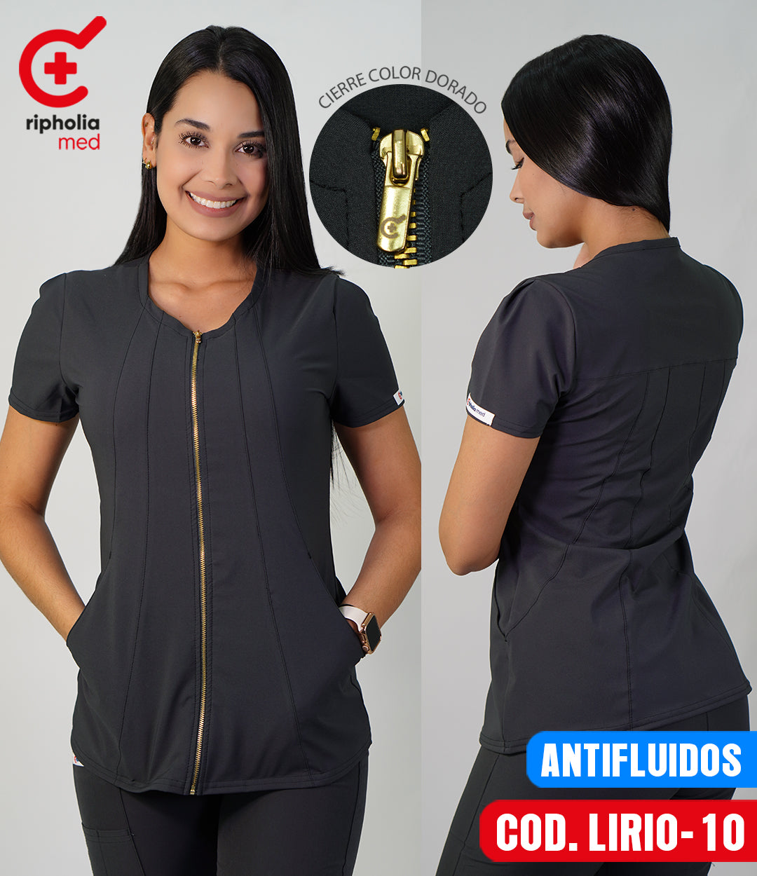 Delantal Antifluidos Lirio Gris