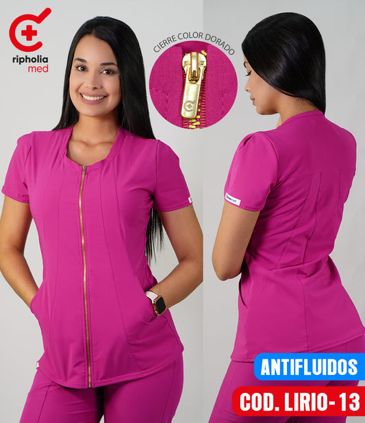 Delantal Antifluidos Lirio Fucsia