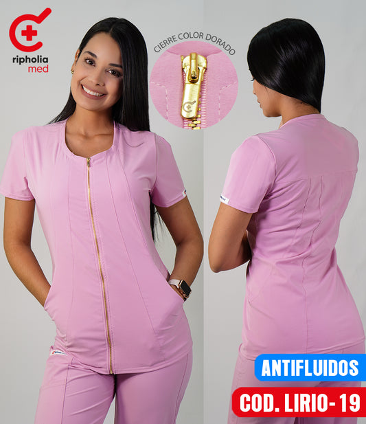 Delantal Antifluidos Lirio Rosado