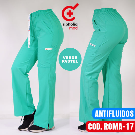 Pantalón Roma Antifluido Verde Pastel
