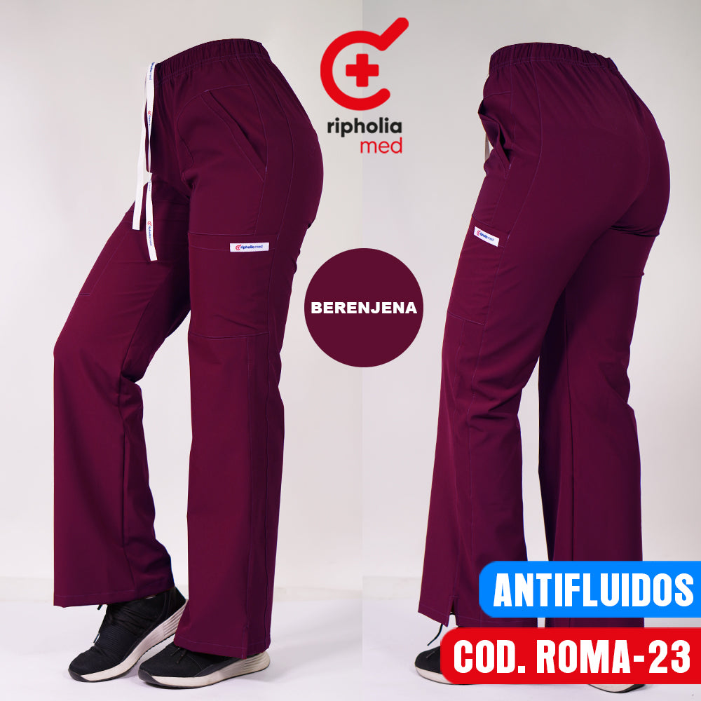 Pantalón Roma Antifluido Berenjena