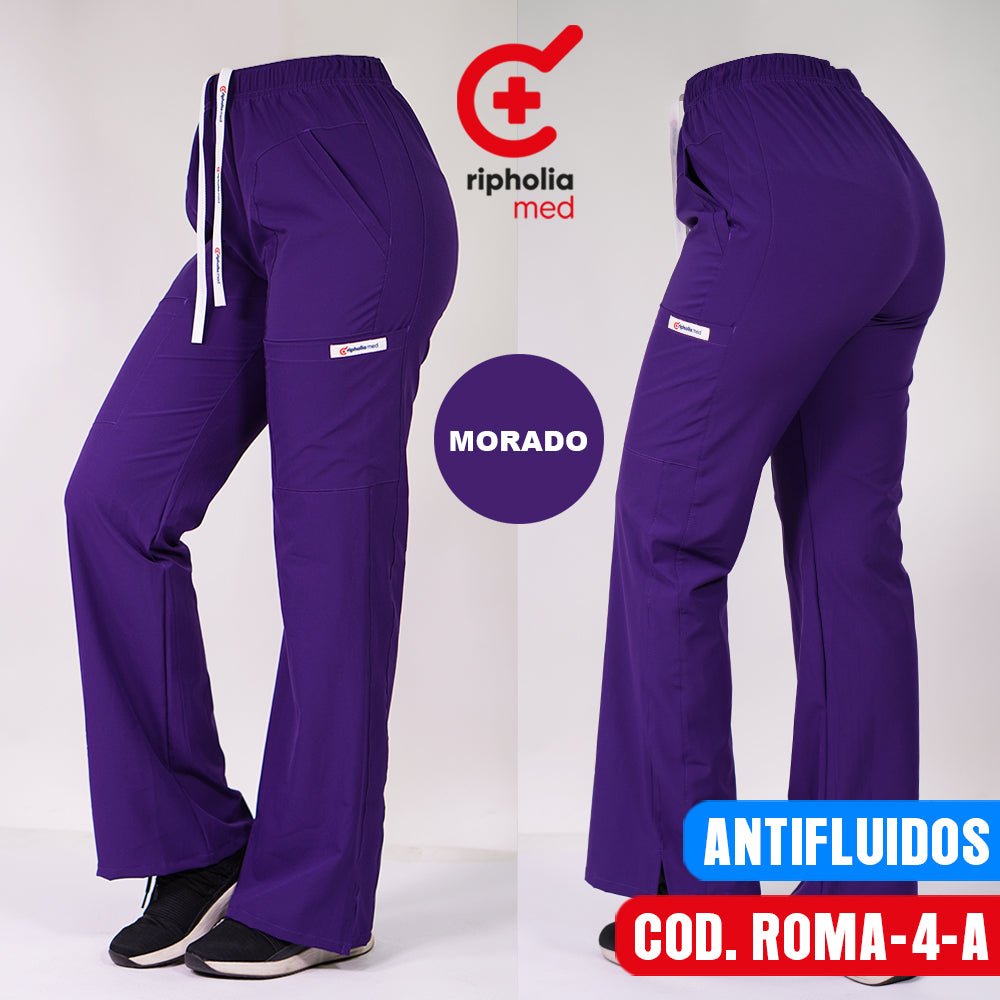 Pantalón Roma Antifluido Morado Oscuro