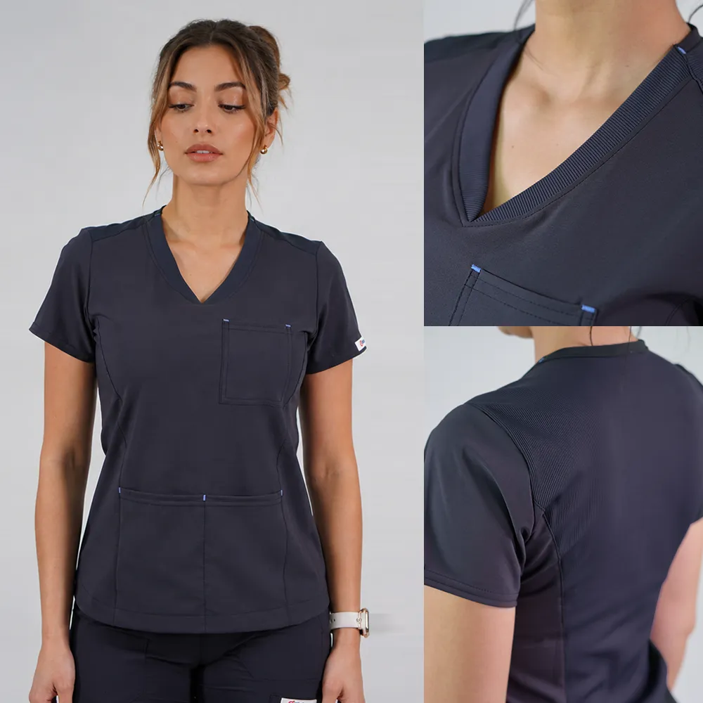 Delantal Antifluido Violeta Gris