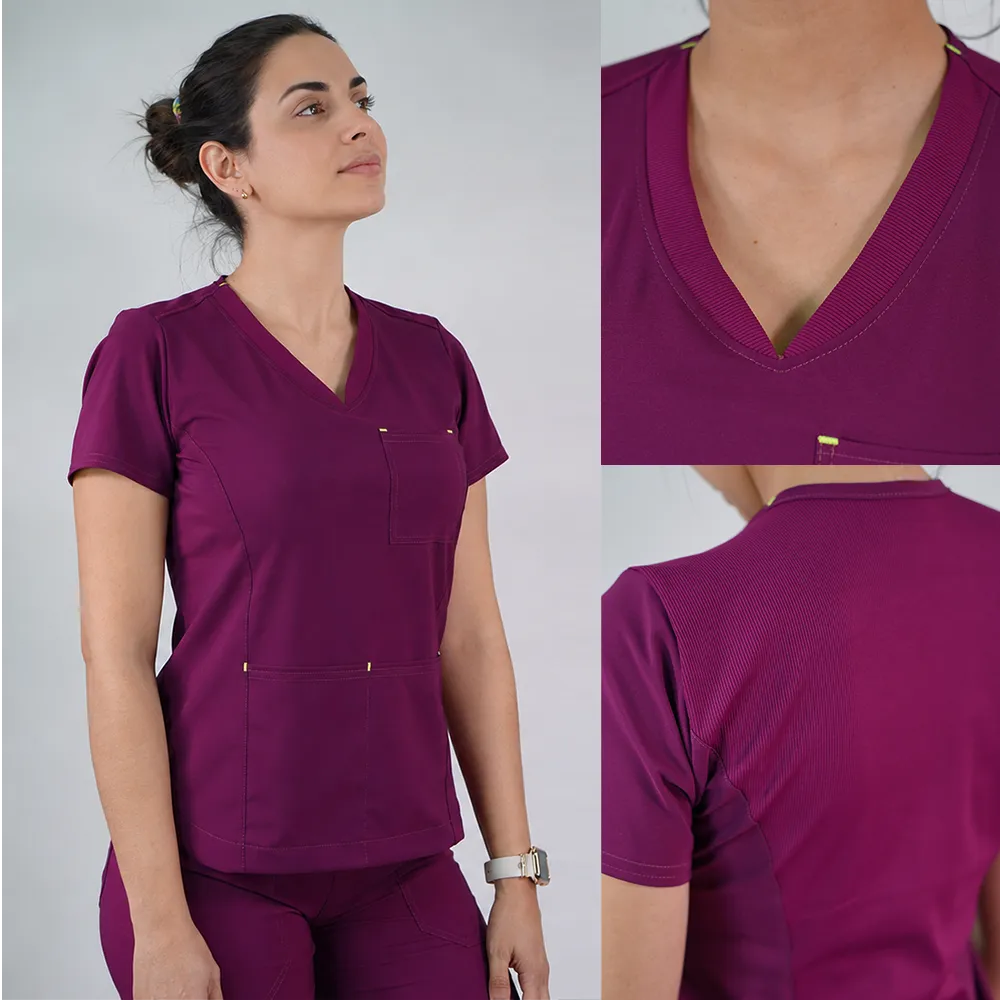 Delantal Antifluido Violeta Burdeo