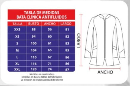 Bata Clinica Azul Marino