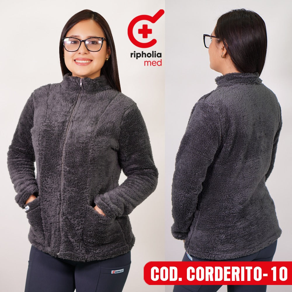 Polerón Corderito Gris