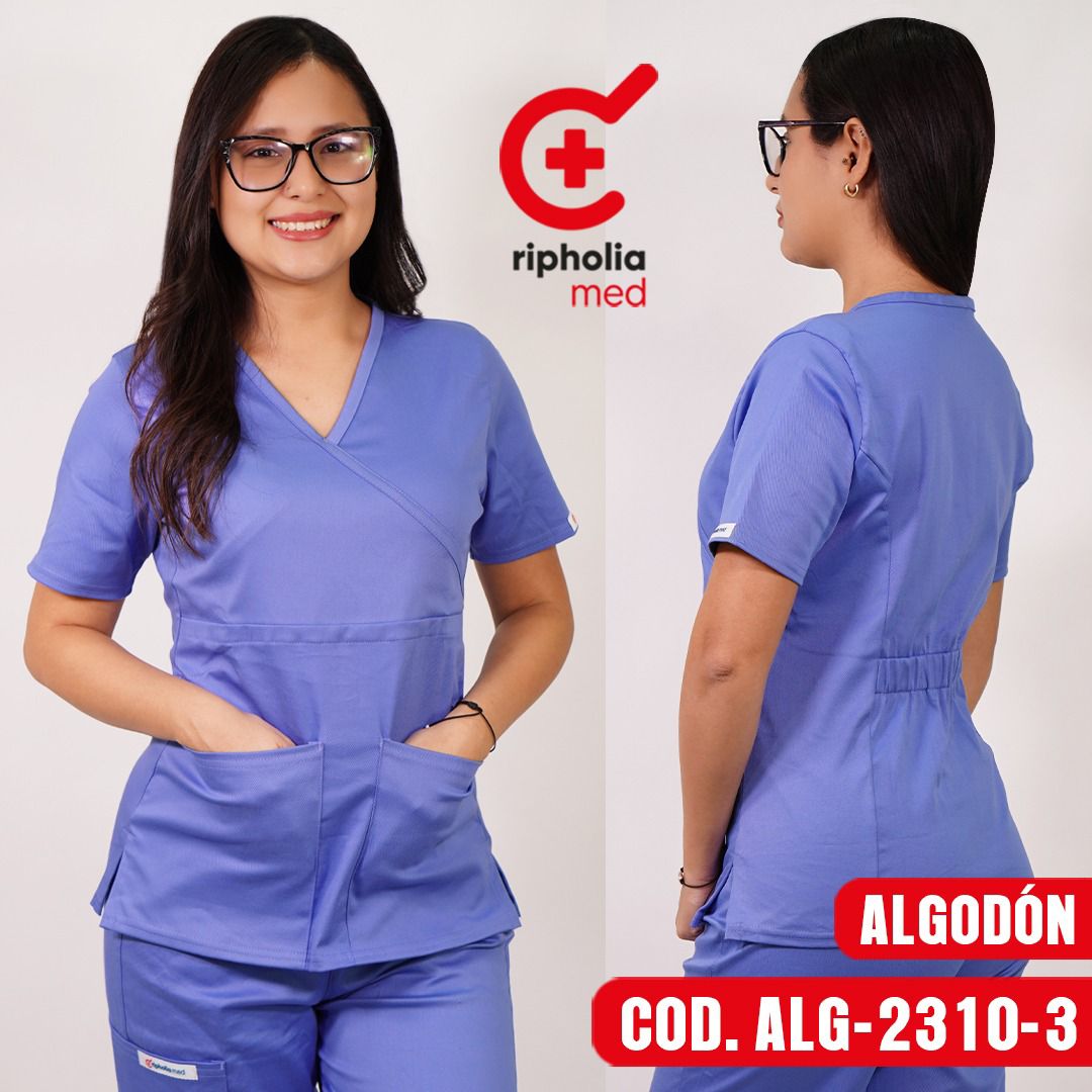 Delantal Algodón Celeste