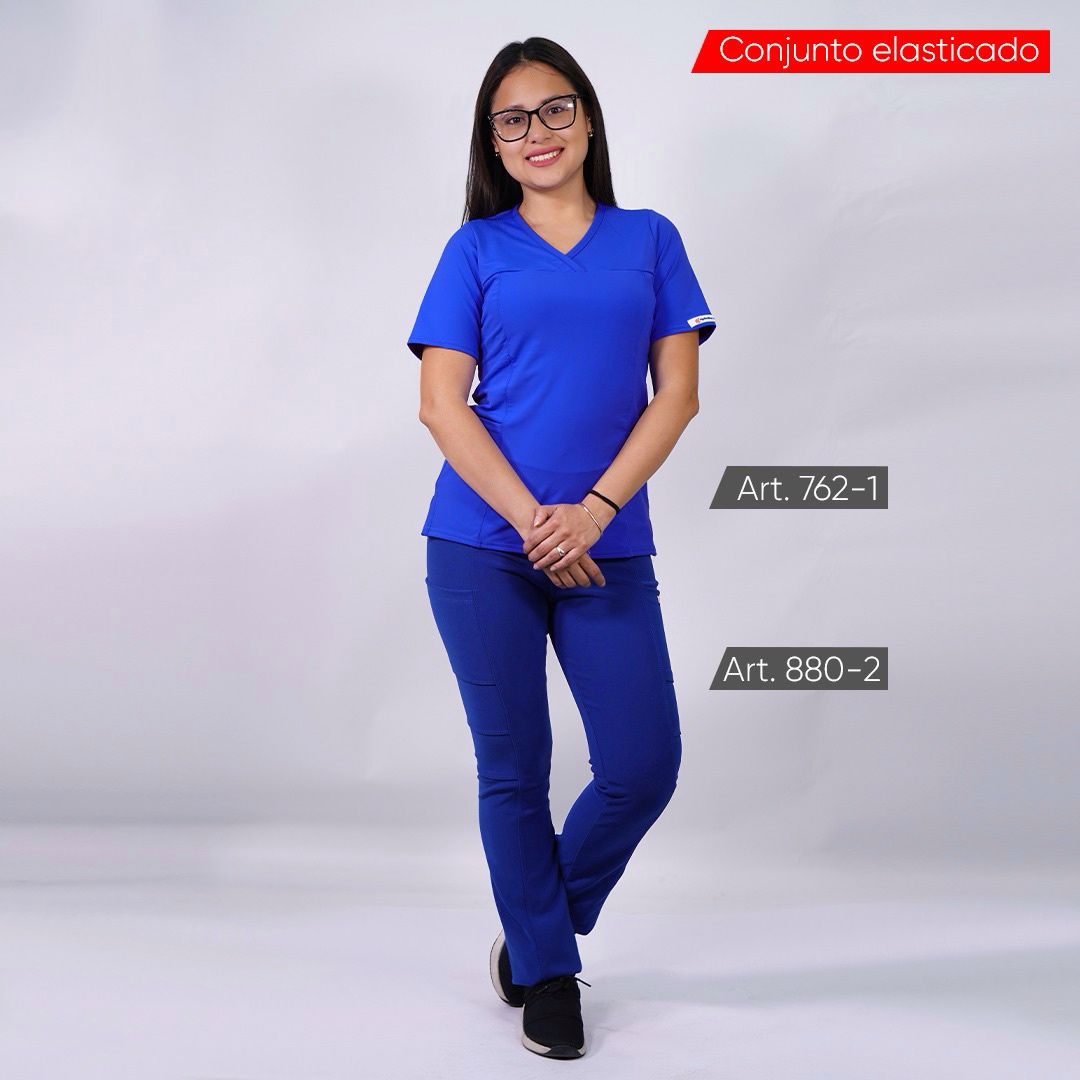 Delantal Elasticado Azul Rey