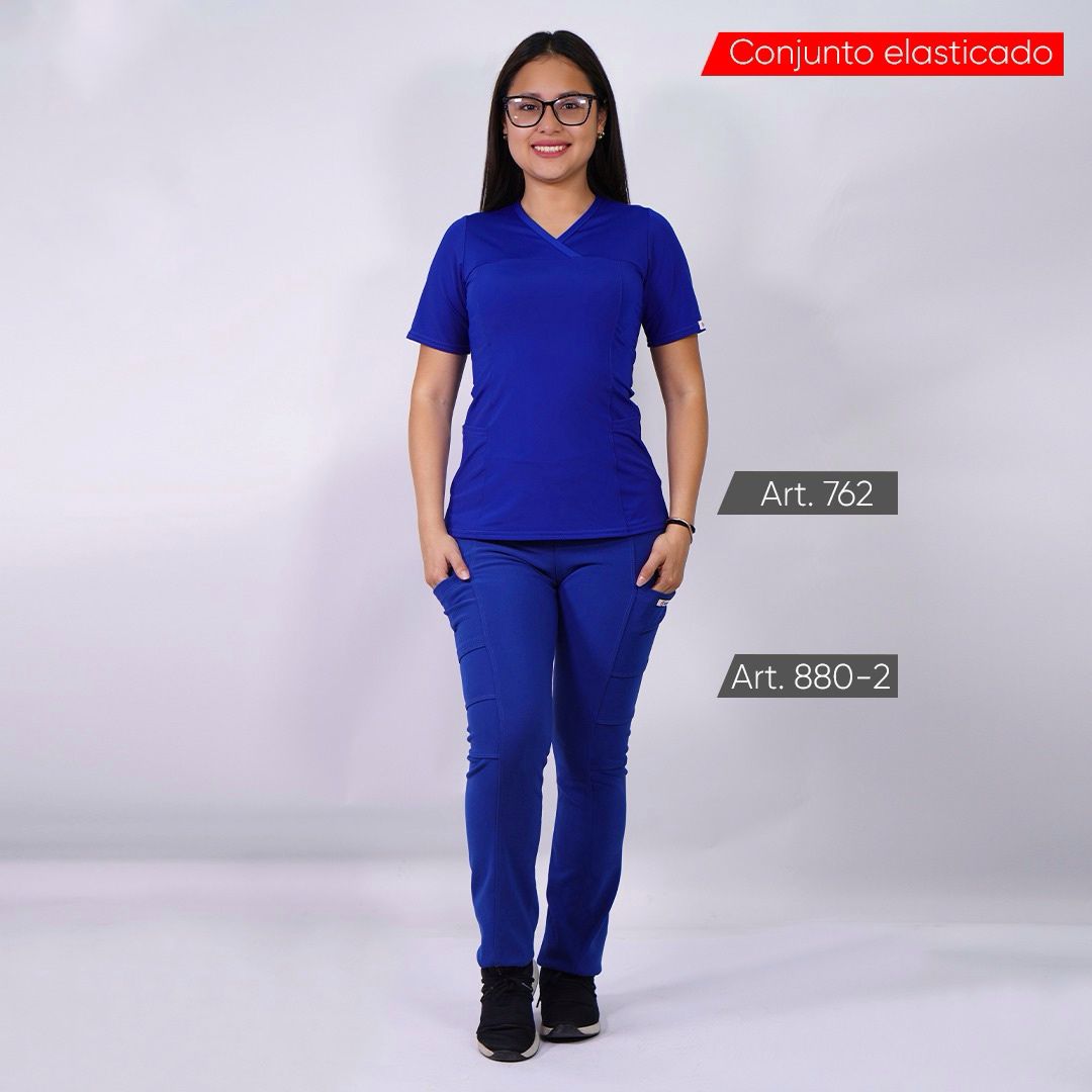 Delantal Elasticado Azul Rey Oscuro