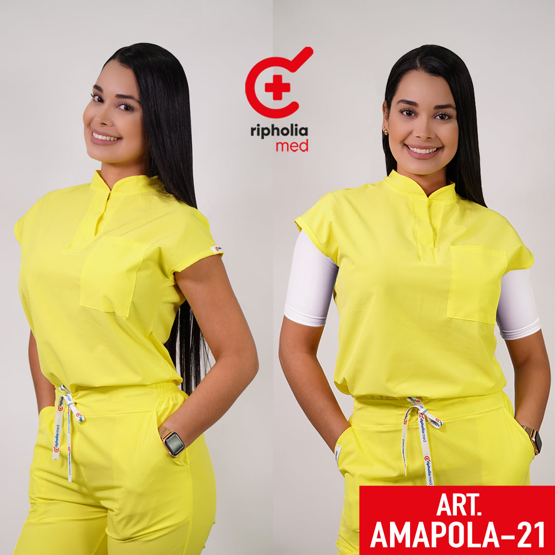 Delantal Antifluido Amapola Amarillo