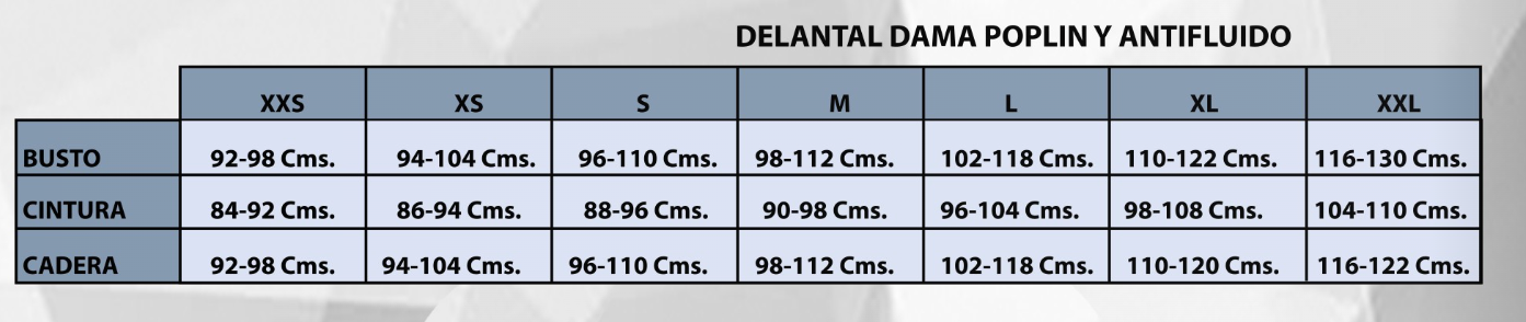 Delantal Poplin Celeste