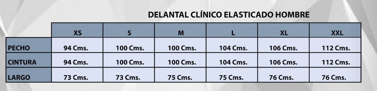 Delantal Elasticado Estampado Azul Marino