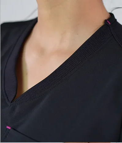 Delantal Antifluido Violeta Negro